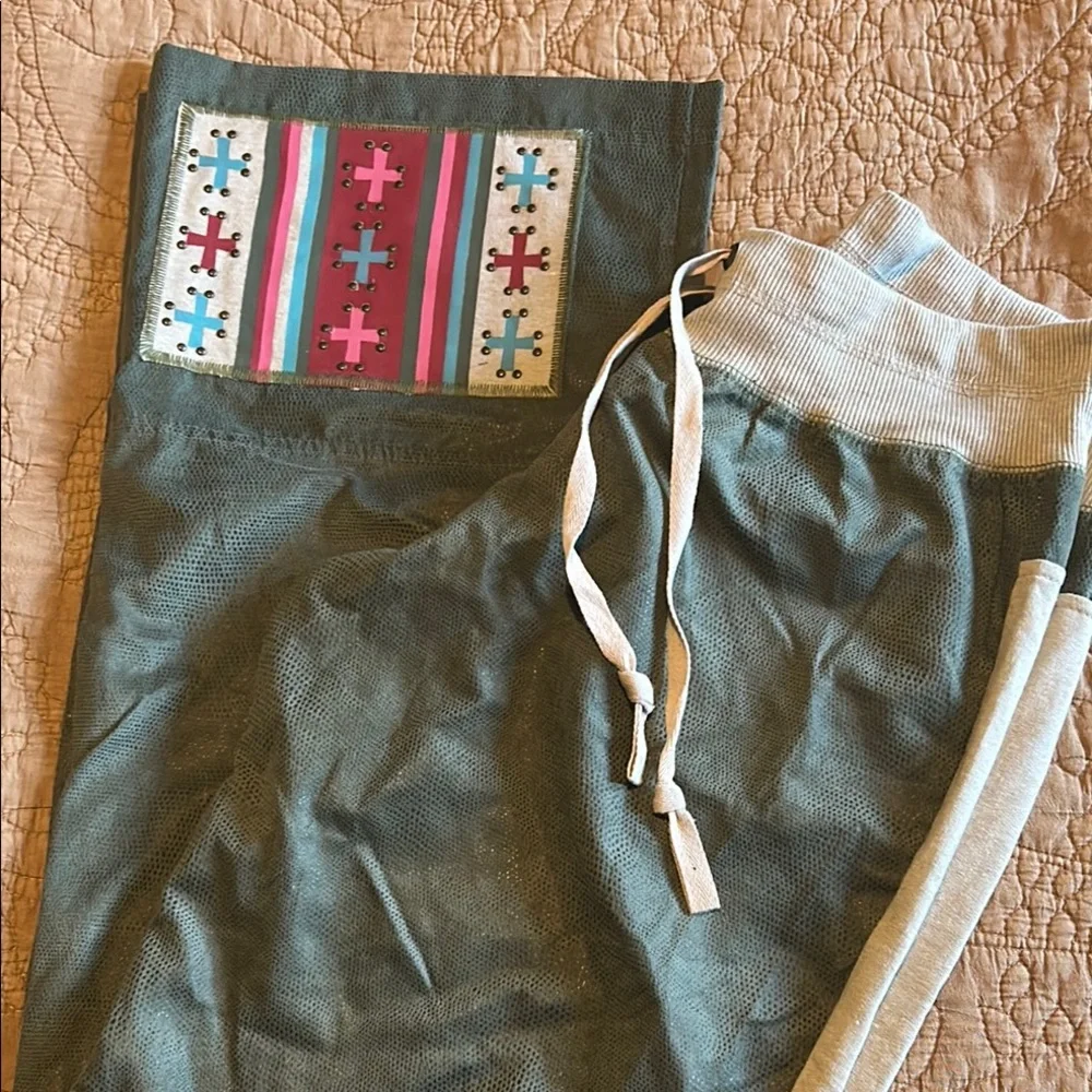 Colorful Cross Pattern Jogger Pants - Picture 1 of 5